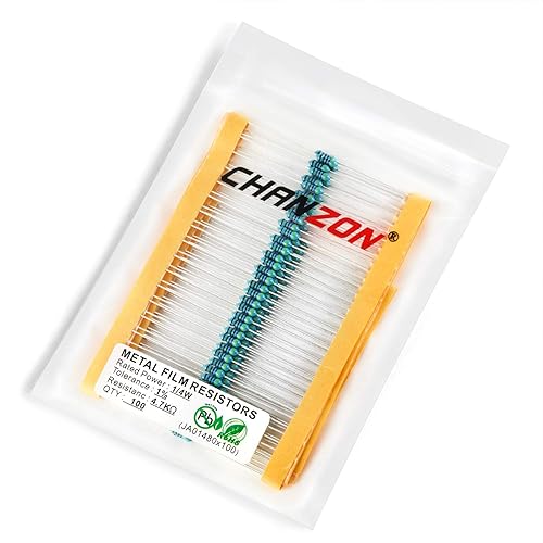 Vista 473 de Chanzon 100pcs 1/4W (0.25W) 33K Ω ohmios Resistencia fija de película metálica 0.01 ±1% Tolerancia 33KR MF Resistencias de orificio pasante