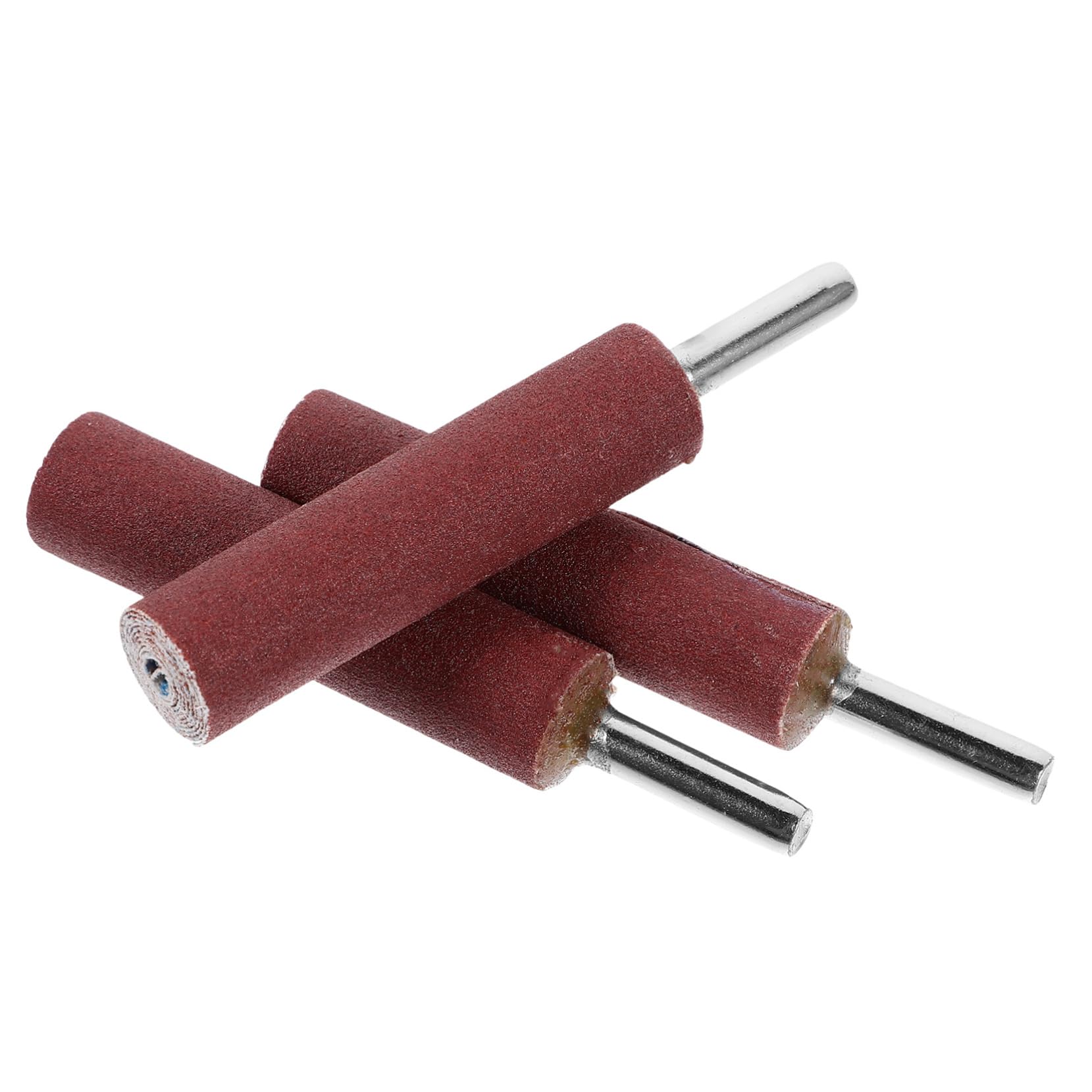 3pezzi Bacchette Tamburo Abrasive in Ferro Nastro Abrasivo Marrone 240 Grit per Levigatura Precisa e Operazione Manuale Comoda per Progetti di Lavoro su Metallo e Legno