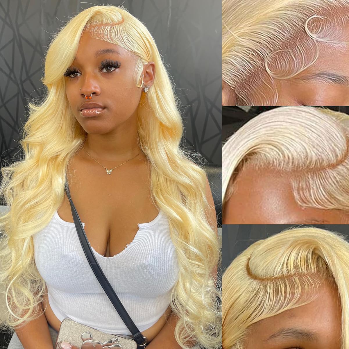 Joydawn 28inch 613 Lace Front Wig Human Hair wig 200% Density Blonde Lace Front Wigs 13x4 Body Wave Lace Frontal wigs Human Hair