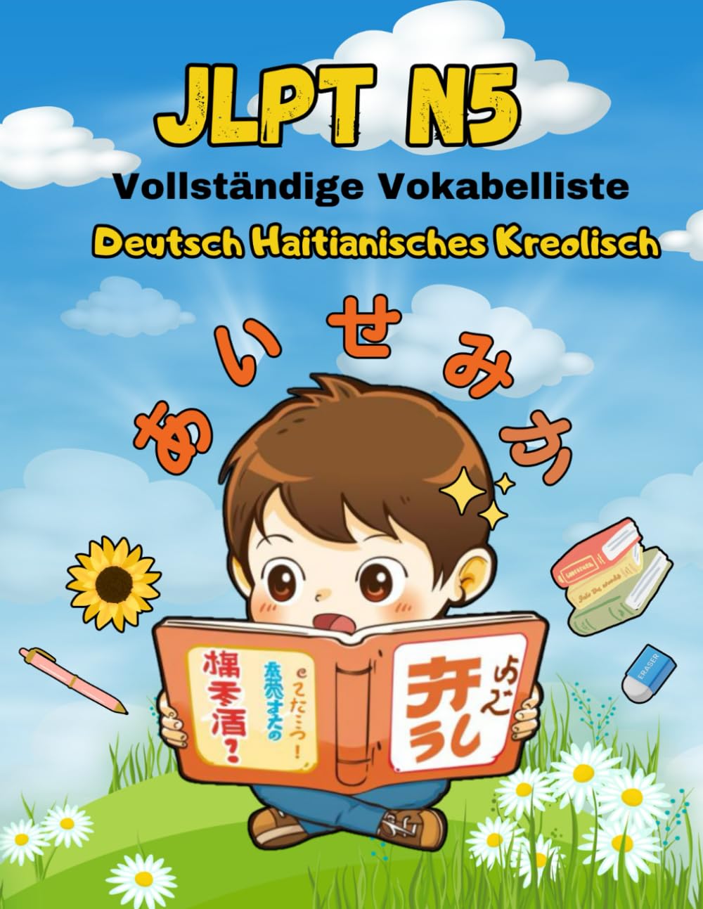 JLPT N5 Vollständige Vokabelliste - Deutsch Haitianisches Kreolisch: Easy Learning – Vorbereitung auf den Japanisch-Sprachtest für Anfänger