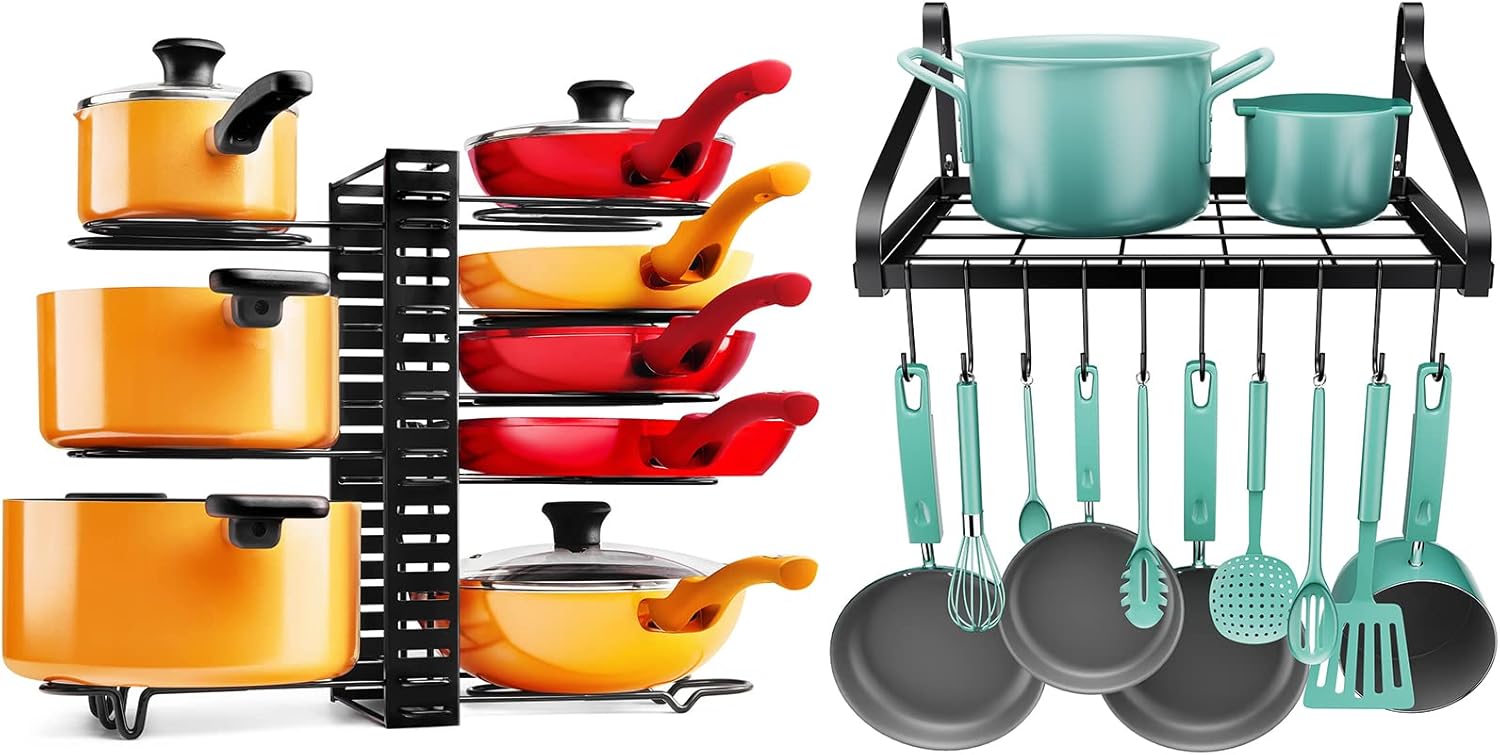 MUDEELA 8 Tiers Pot and Pan Organizer for and