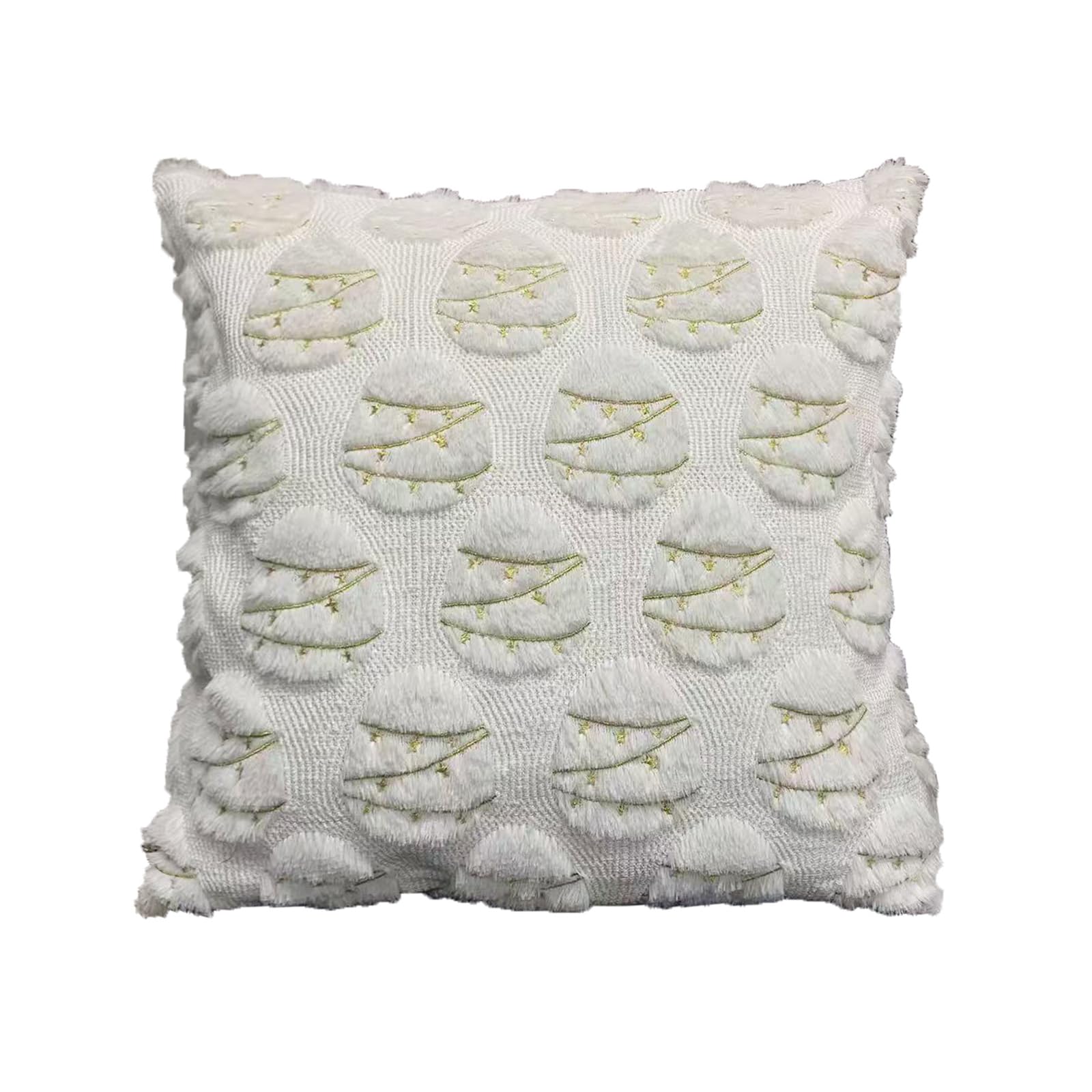 Nucelit 3D Embroidered Rabbits Eggs Decorative Pillow Case Without Insert Soft Plush Cushion Cover for Easter Decorative Pillowcase