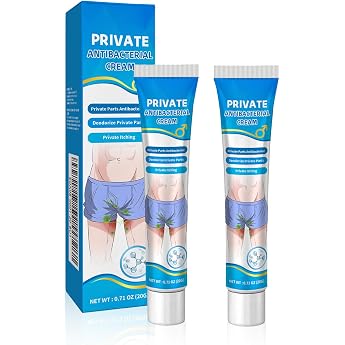 2 Private Antibacterial Cream Intimate Area Itching Relief Cream Mens Balanitis Itching Cream Anti-Itching Cream for Men