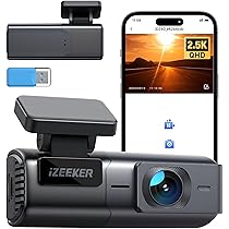 iZEEKER 2.5K Dash Cam Auto WiFi Dash Camera, Mini Telecamera Auto 1440P Dashcam Anteriore con App, Visione Notturna, WDR, G-Sensor, Registrazione in Loop, Monitor di Parcheggio