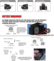 Vista 3 de 2 piezas de faros de haz sellado todoterreno Plug and Play H6054 7x6 5x7 luz automática con luces de halo azules compatibles con Wrangler YJ XJ