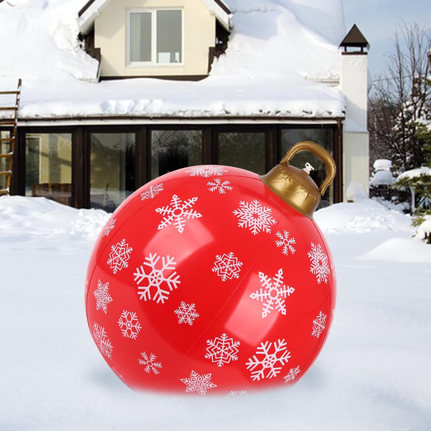 GLAITC Christmas Baubles, 60cm Christmas Inflatable Ball Christmas Blow