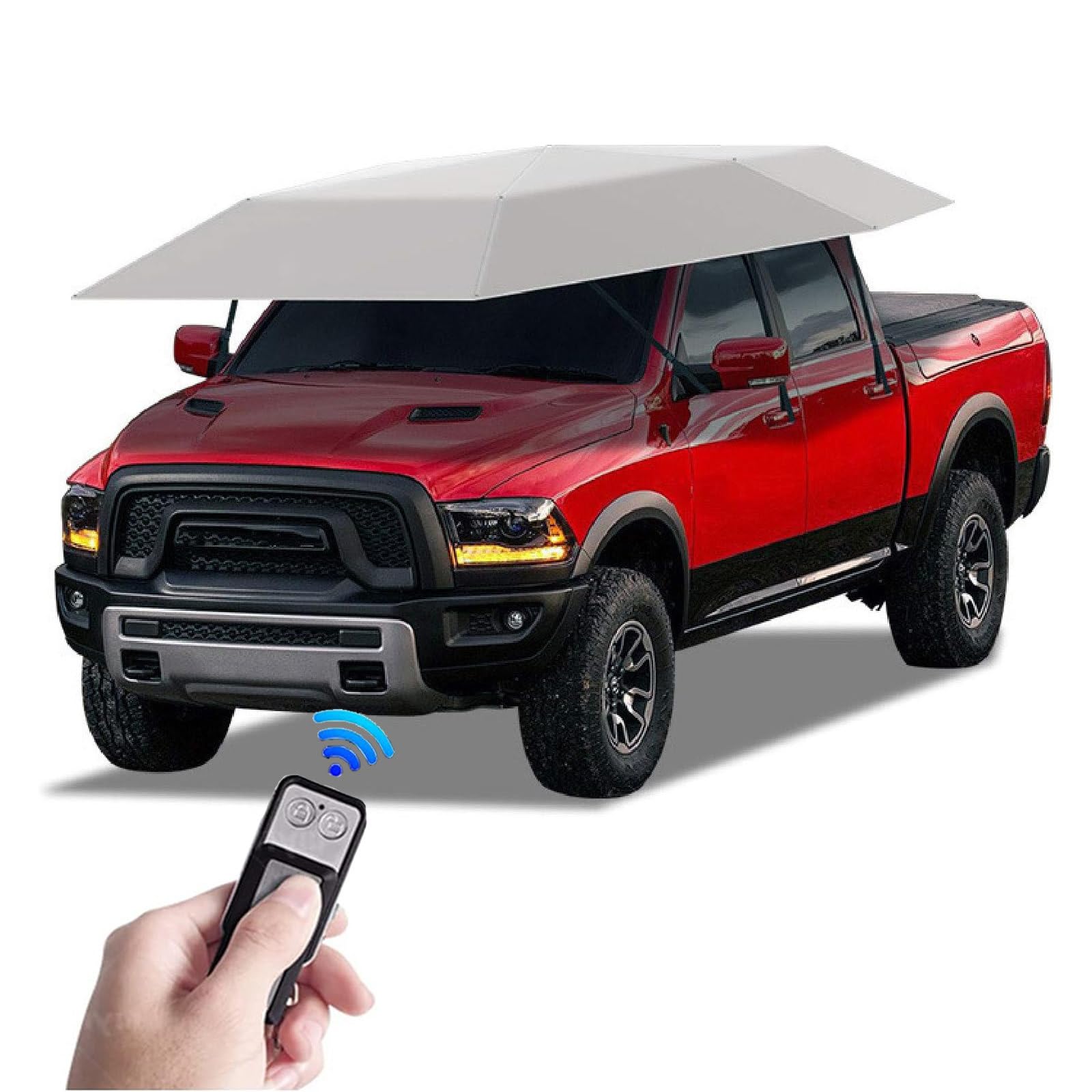 Couverture De Parapluie De Voiture,Portable Auvent de Protection de Voitures Automobiles,Tente de Parapluie de Voiture pour abri d'auto entièrement-Automatique,Gray-4.5 * 2.3m