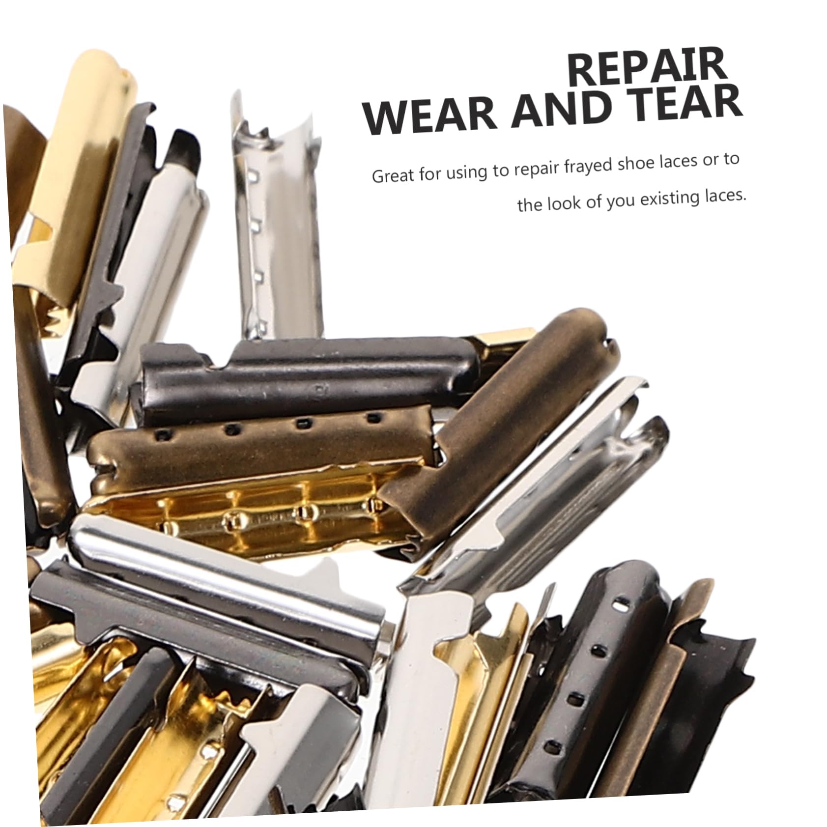 Healvian Puntas Lisas para Reparar Cordones de Zapatos, Puntas de Herrete Forma para Cordones de Zapatos Hechos a Mano, Accesorio Funcional para Reparación y Embellecimiento, Adecuado