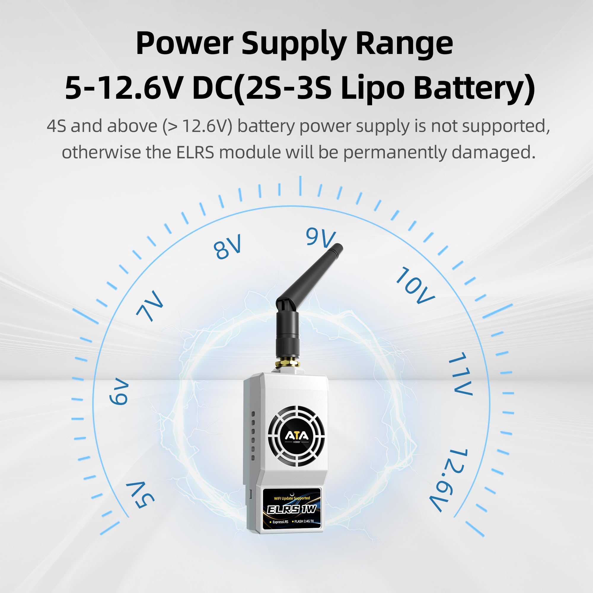 Radiolink ELRS Nano 2.4GHz ATA Mini modulo a lunga distanza con amplificazione del segnale ad alte prestazioni da 1 W per droni FPV Adatto per trasmettitori T16D/T12D/Futaba/Radiomaster/Helloradio