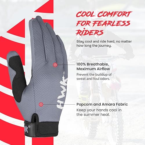 Miniatura 4 de HWK Guantes de motocicleta para hombres y mujeres, motocross, conducción, tácticos, ciclismo, motociclismo, carreras, guantes multiusos