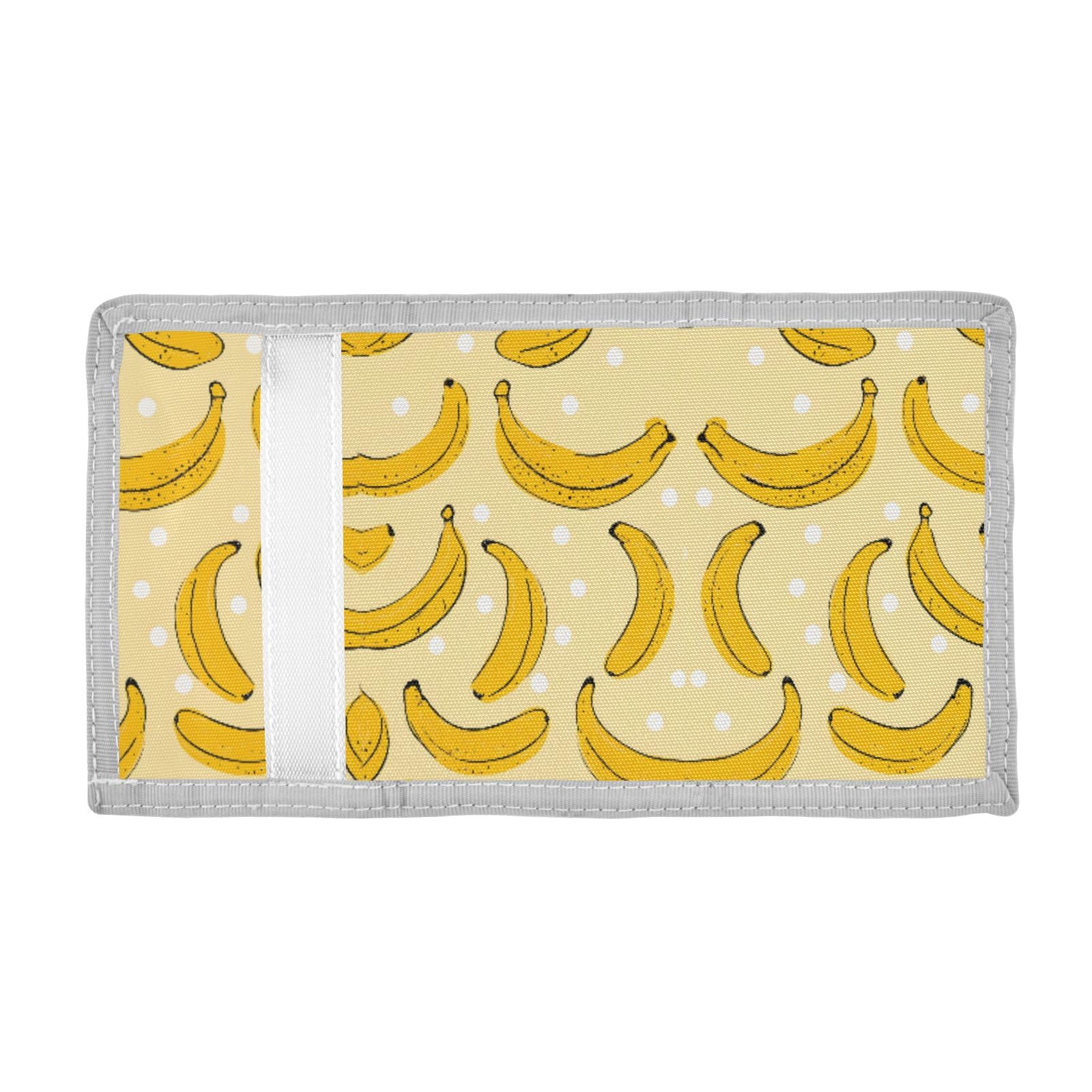 ALAZA Kids Wallets for Boys Girls Toddler Trifold Wallet Children Small Yellow Bananas Dots with Zipper Coin Pocket