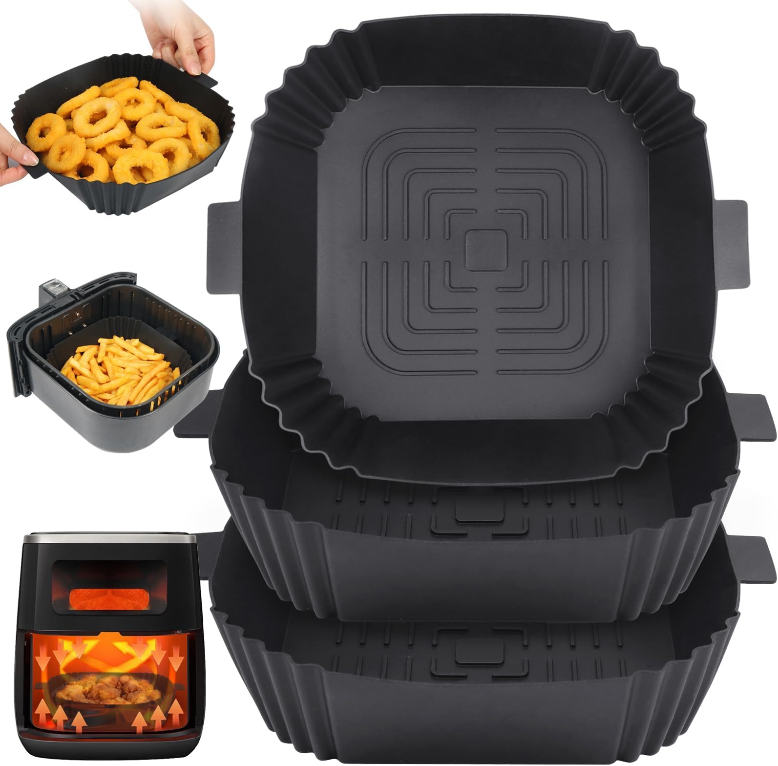 2 Stampini In Silicone Per Air Fryer Philips 4.1L - Accessori Per Friggere Senza Olio | Serie 3000/5000 - Foto 7