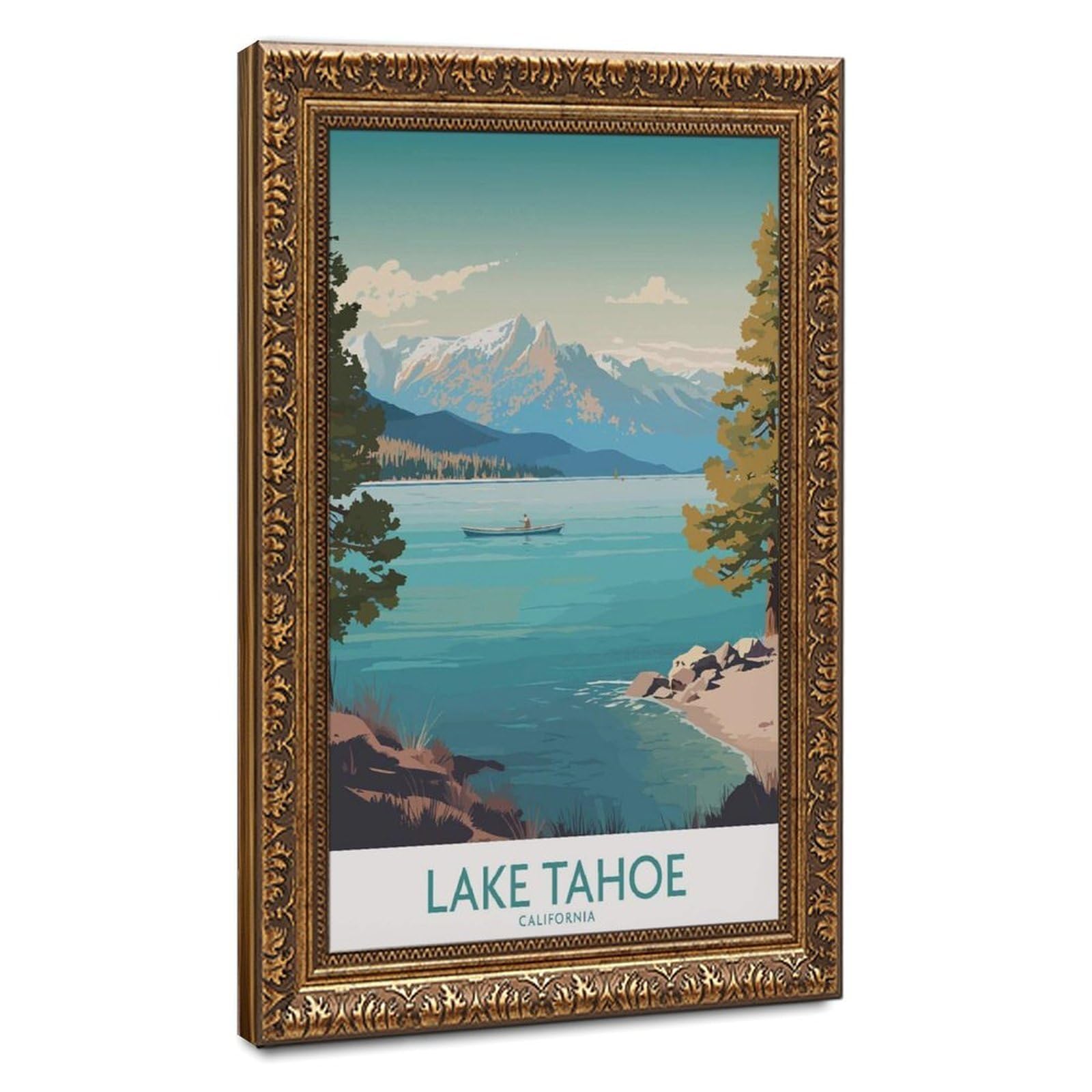 Bareronor Lake Tahoe Canvas Poster for Office Decor Gift