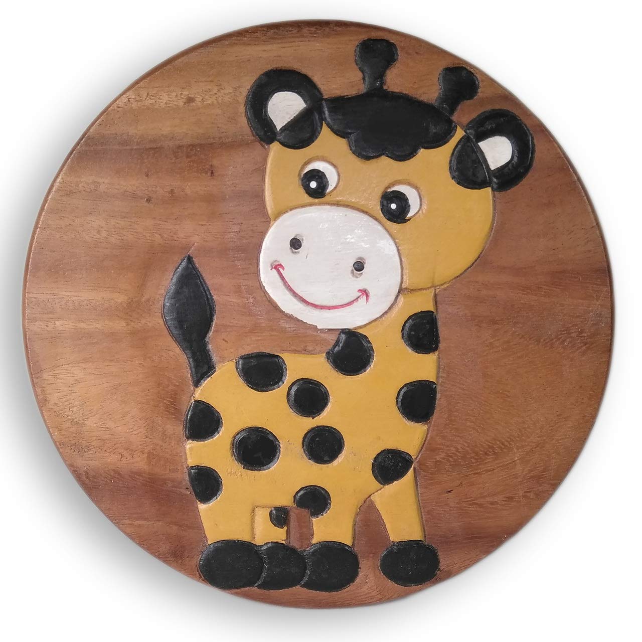 ART-CRAFT Vielseitiger Kinderhocker Holzhocker rund aus Mass