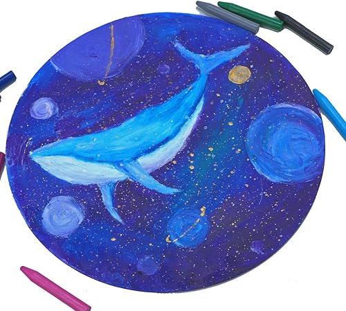 Miniatura 5 de Transon Paquete de 6 paneles de lienzo redondos para pintar de 12 pulgadas