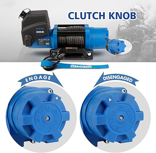 Miniatura 26 de REINDEER Nuevo cabrestante de 12 V, capacidad de carga de 4500 libras, kit de cabrestante eléctrico, cuerda sintética con Hawse Fairlead impermeable