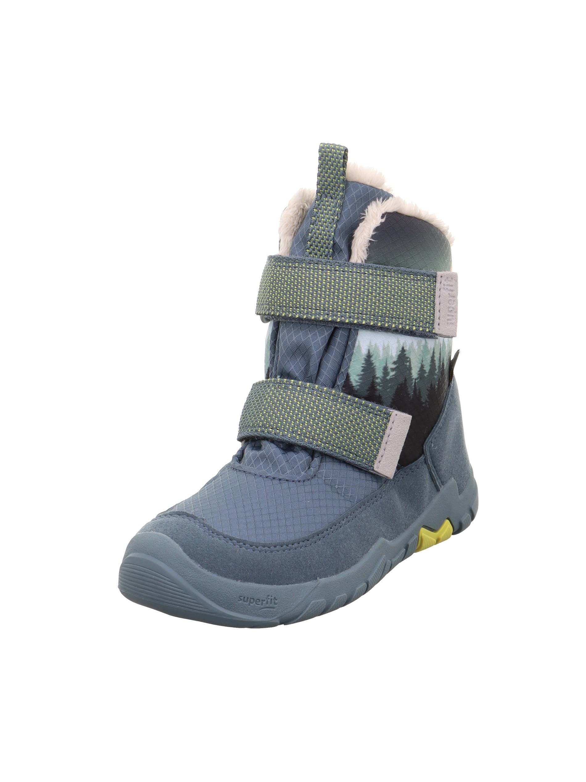 Superfit Boys TRACE warm gefütterte Gore-Tex Stiefel, BLAU/GELB 8000
