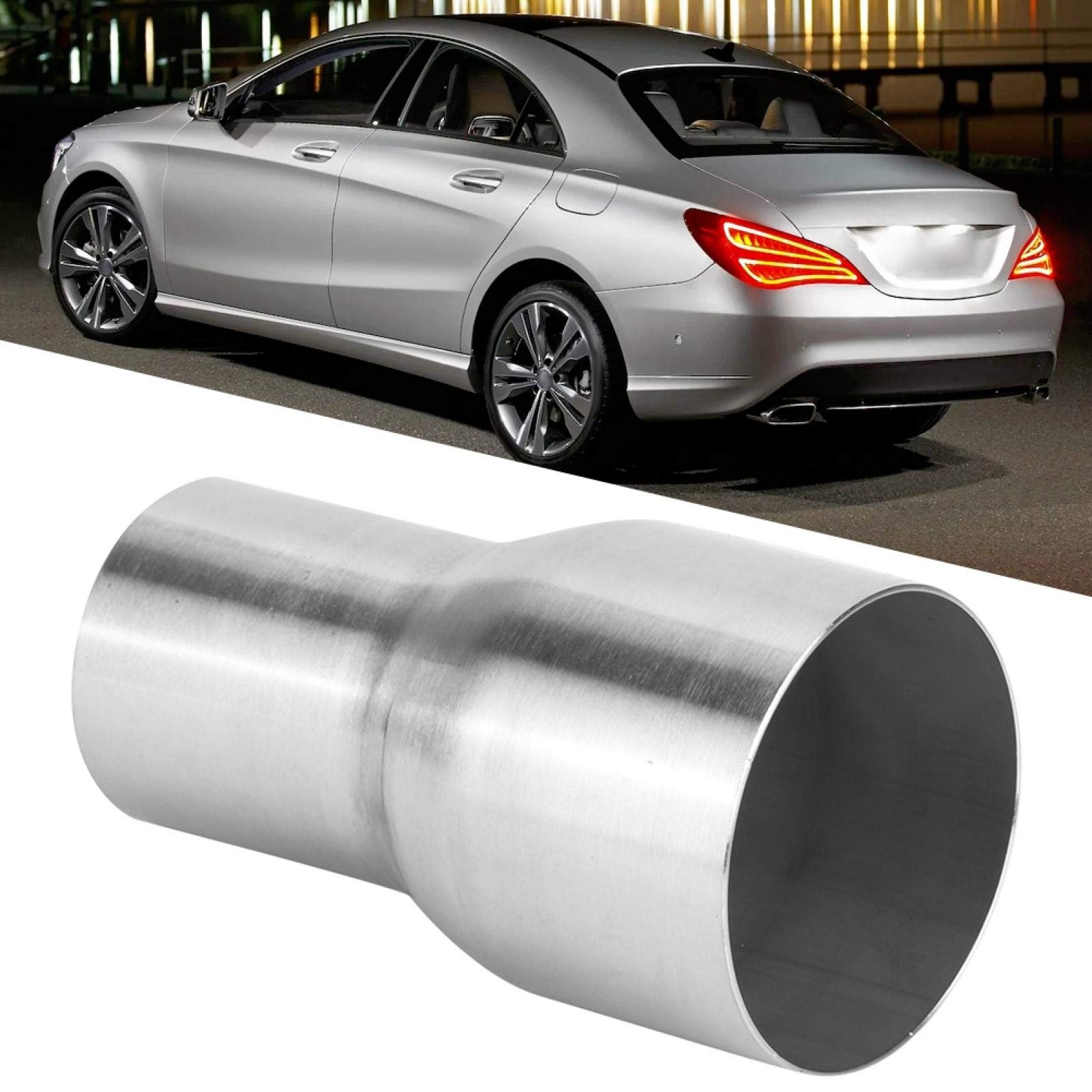 Adattatore per tubo di scarico, connettore per tubo di scarico in acciaio inossidabile Adattatore per tubo di scarico universale per parte modificata per auto(57-76MM)