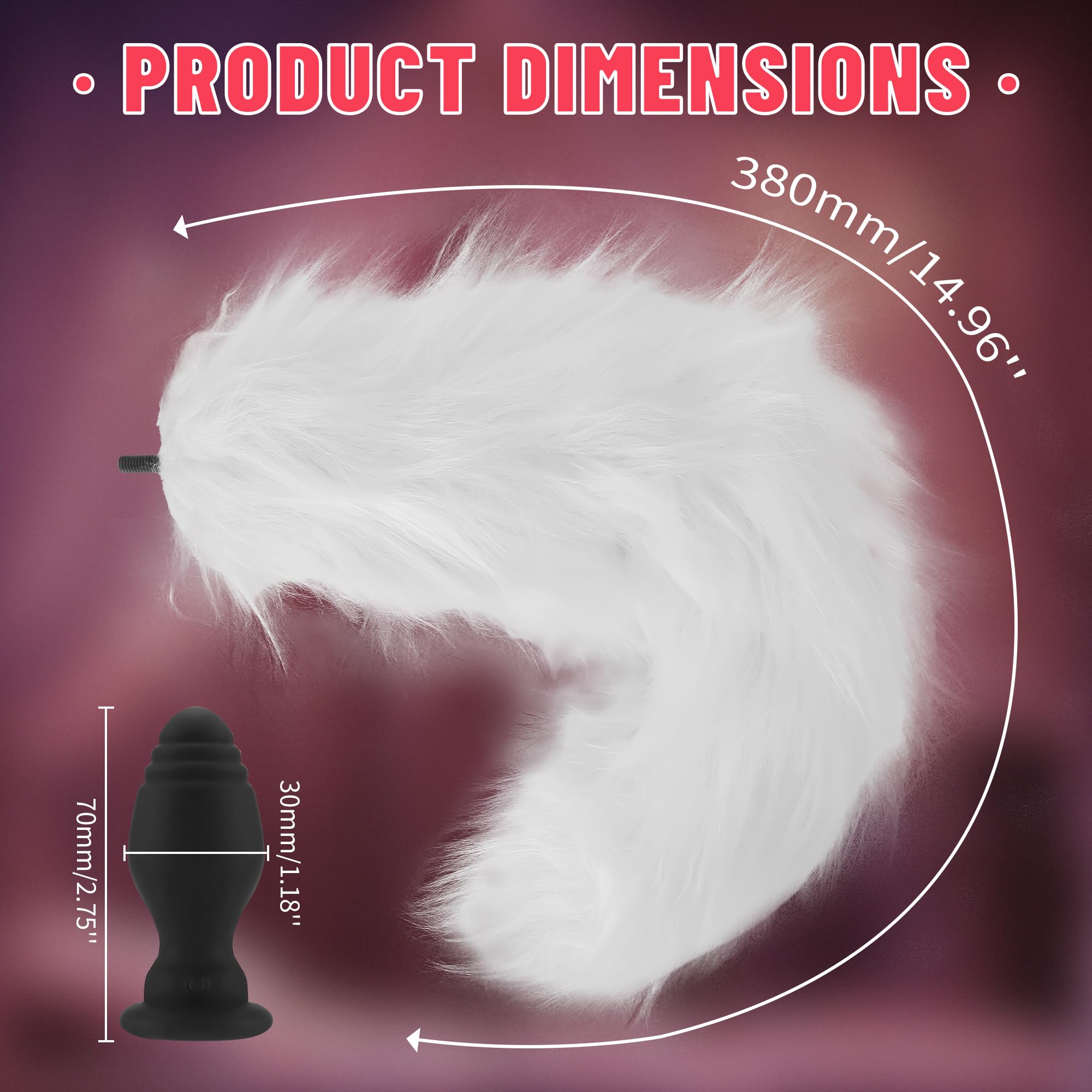 Anal Plug Fox Tail Glowing in The Dark Silicone Butt Plug Bright Light Up Fox Tail Anal Toy Adult Sex Toys for Men Women Couples: White Long