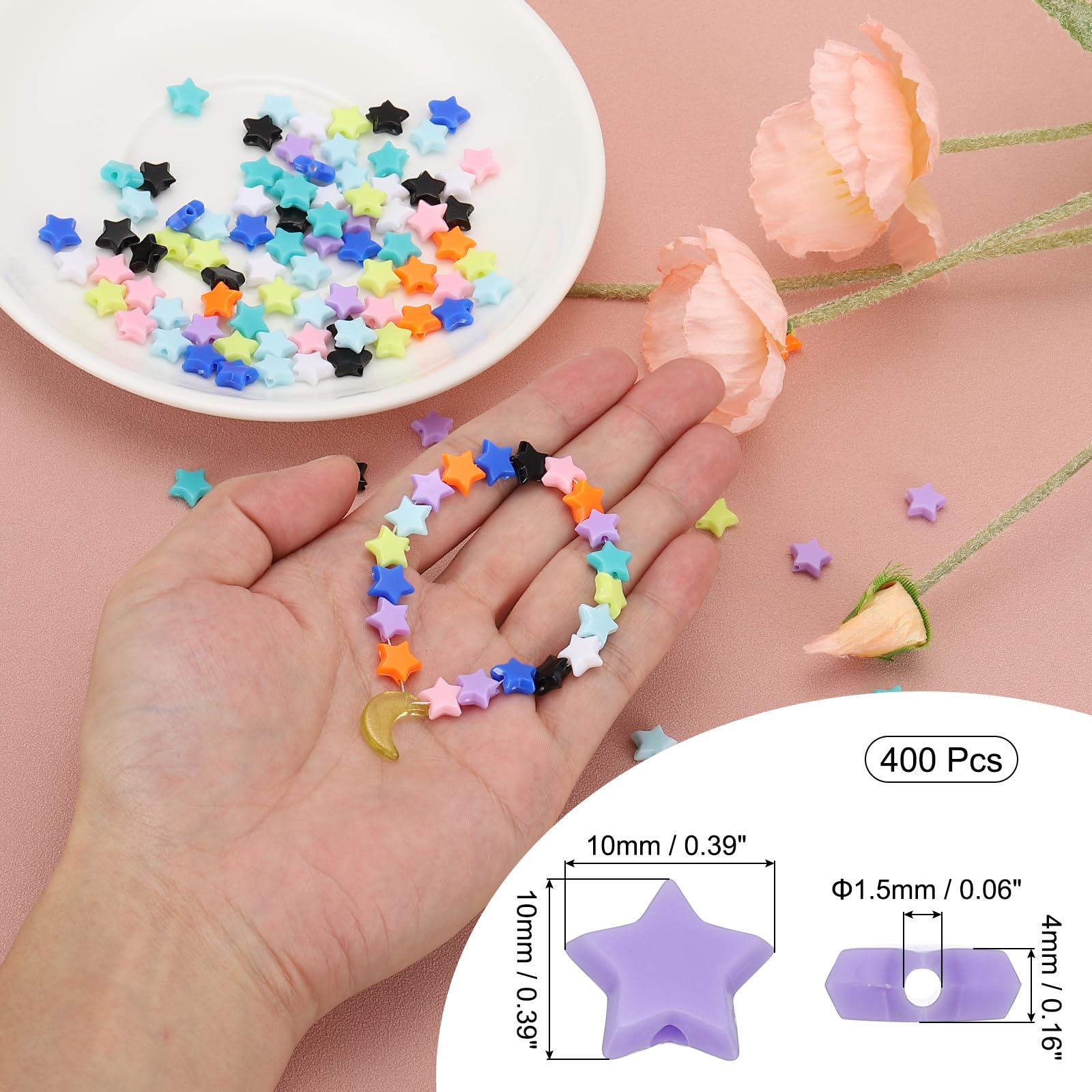 PATIKIL Acrylic Star Beads - Image 2