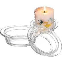BESPORTBLE 2Pcs Replacement Wax Heating Tray, 4.5 Inch Transparent Glass Melting Dish for Electric Aroma Burner, Fragrance Wax Melt Warmer, Candle Oil Lamp in Home Yoga Office Spa