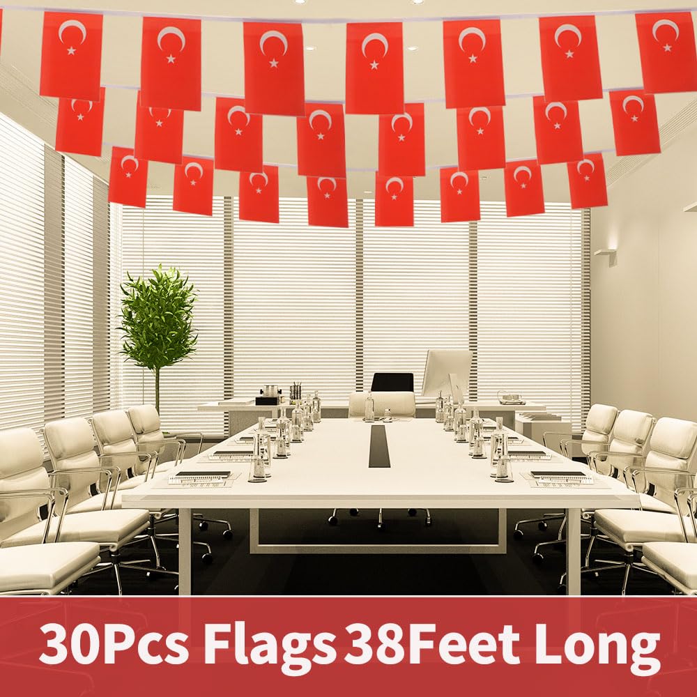 AZ FLAG - Lot De 2 Drapeau Turquie - 150x90 Cm - Drapeau Turc 100% Polyester Avec Oeillets Métalliques Intégrés