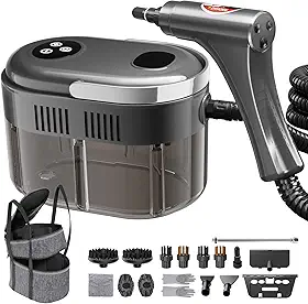 Limpador A Vapor, Aquecimento Em 15 Segundos, Reservatório De 1,5L, Alça Ajustável Em 6 Níveis, Vaporizador Portátil Para Limpeza Com 20 Acessórios, Limpador A Vapor Para Casa E Carro.