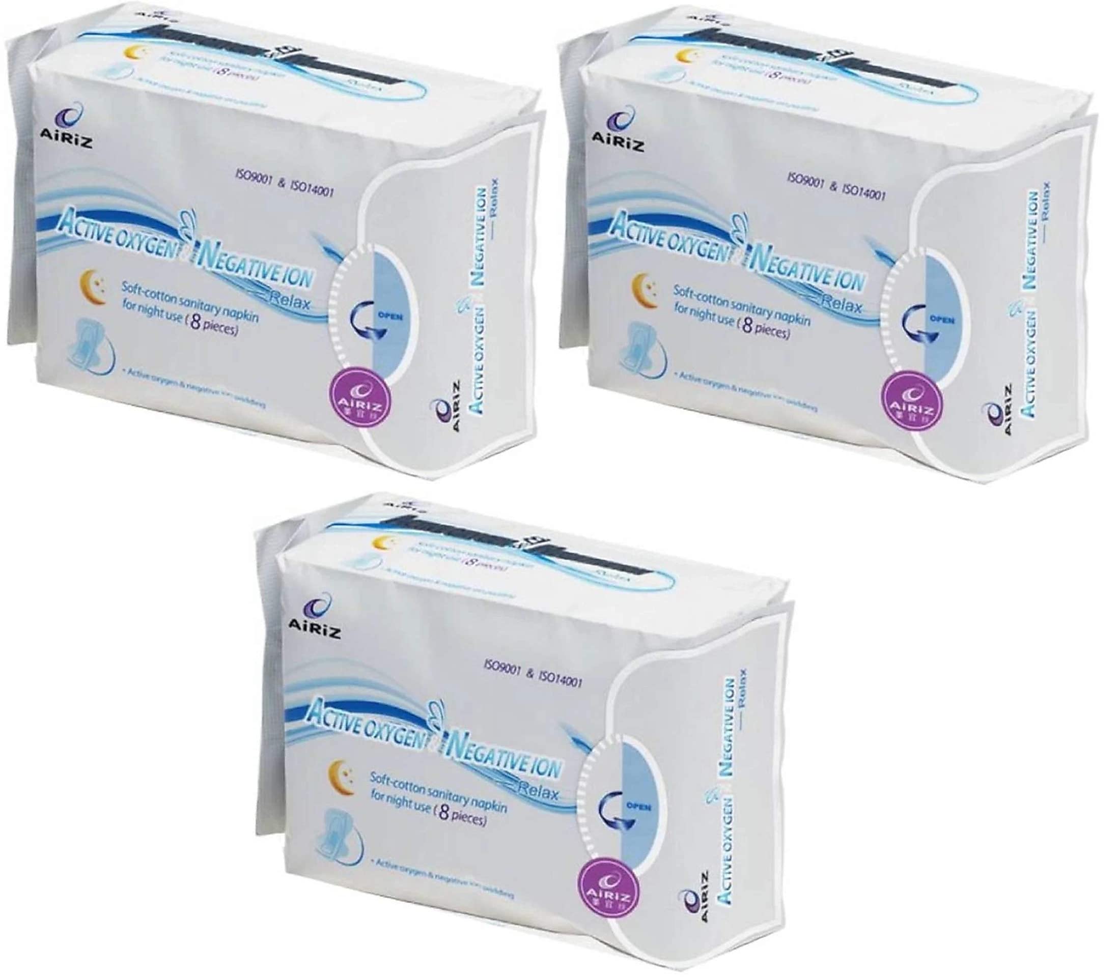 Airiz Soft-Cotton Sanitary Pads With Wings For Night Use :: 280mm Long :: 24 pads in 3 Pack (B093H58V5R) Amazon Price History, Amazon Price Tracker