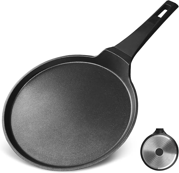 CAINFY Nonstick Crepe Pan, 11inch Skillet Pan for Dosa Tawa