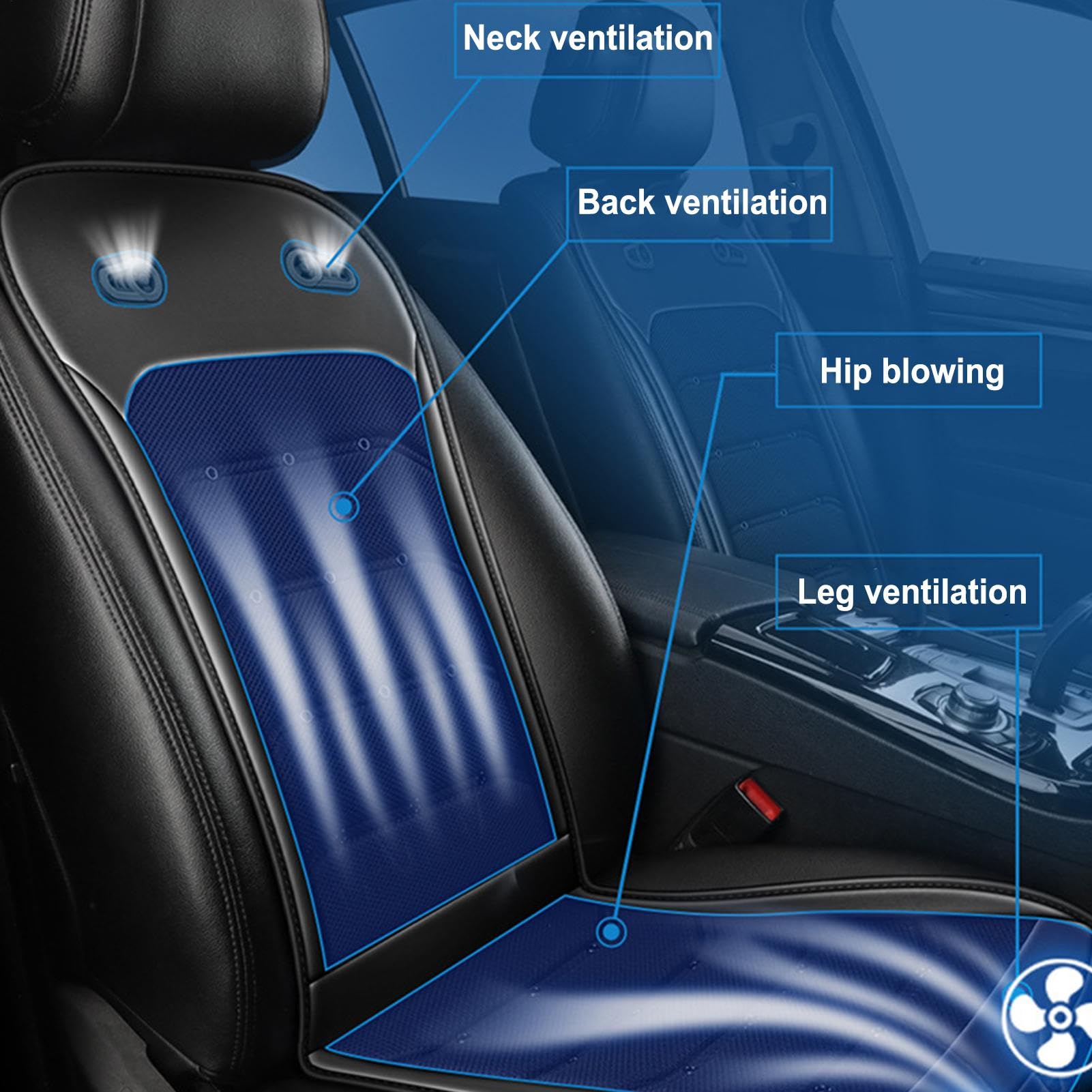 Genérico Almohadilla de enfriamiento del asiento de coche, Cubierta del asiento de enfriamiento del asiento - Almohadilla de cojín de asiento de enfriamiento de coche