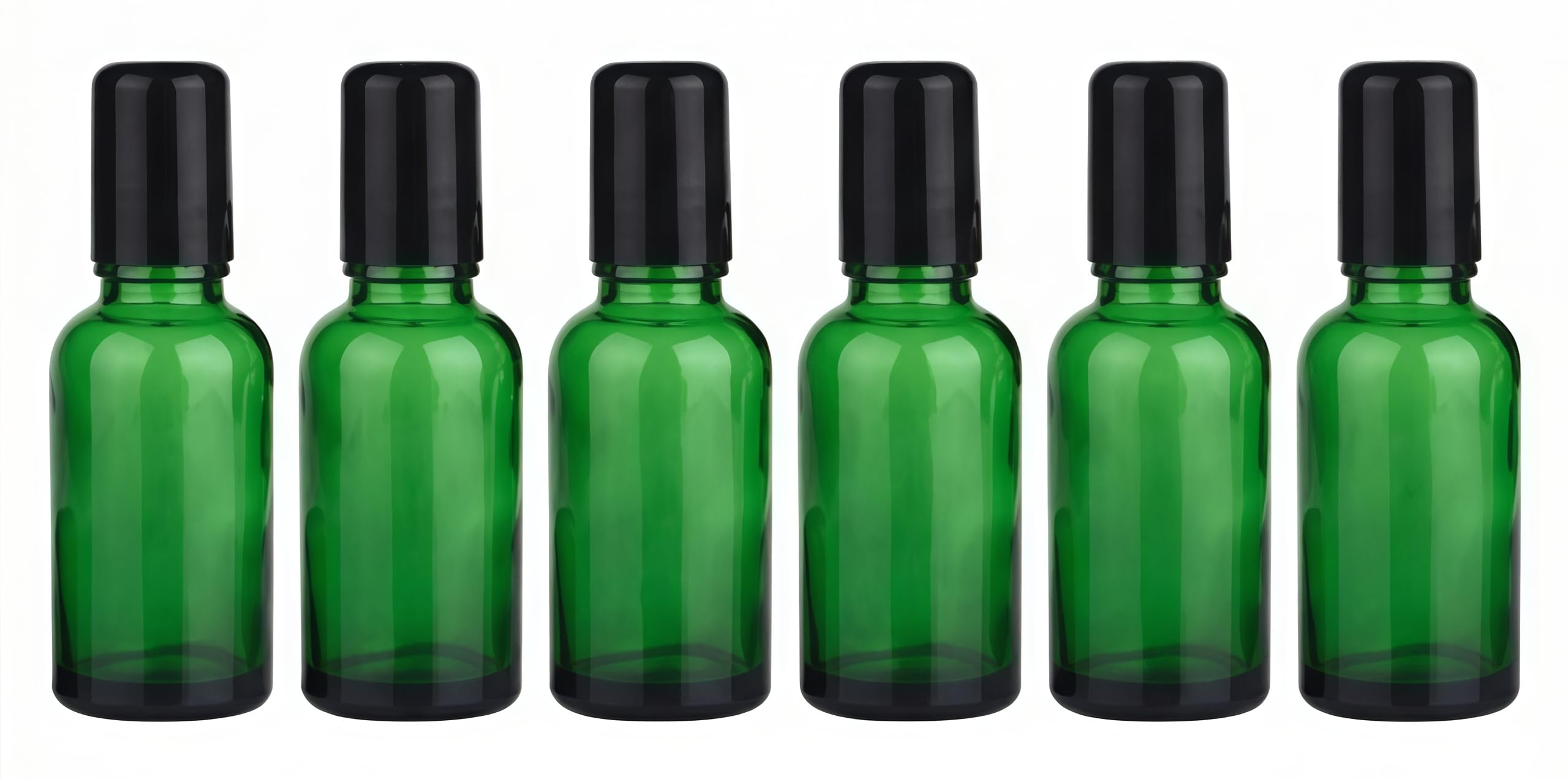 6PCS 20ml Empty Portable Green Glass Roll on Bottles With Stainless Steel Ball and Black Cap For Perfume Essential Oil Roller Bottles Vial Container Pot Jar Attar Bottle-image-36