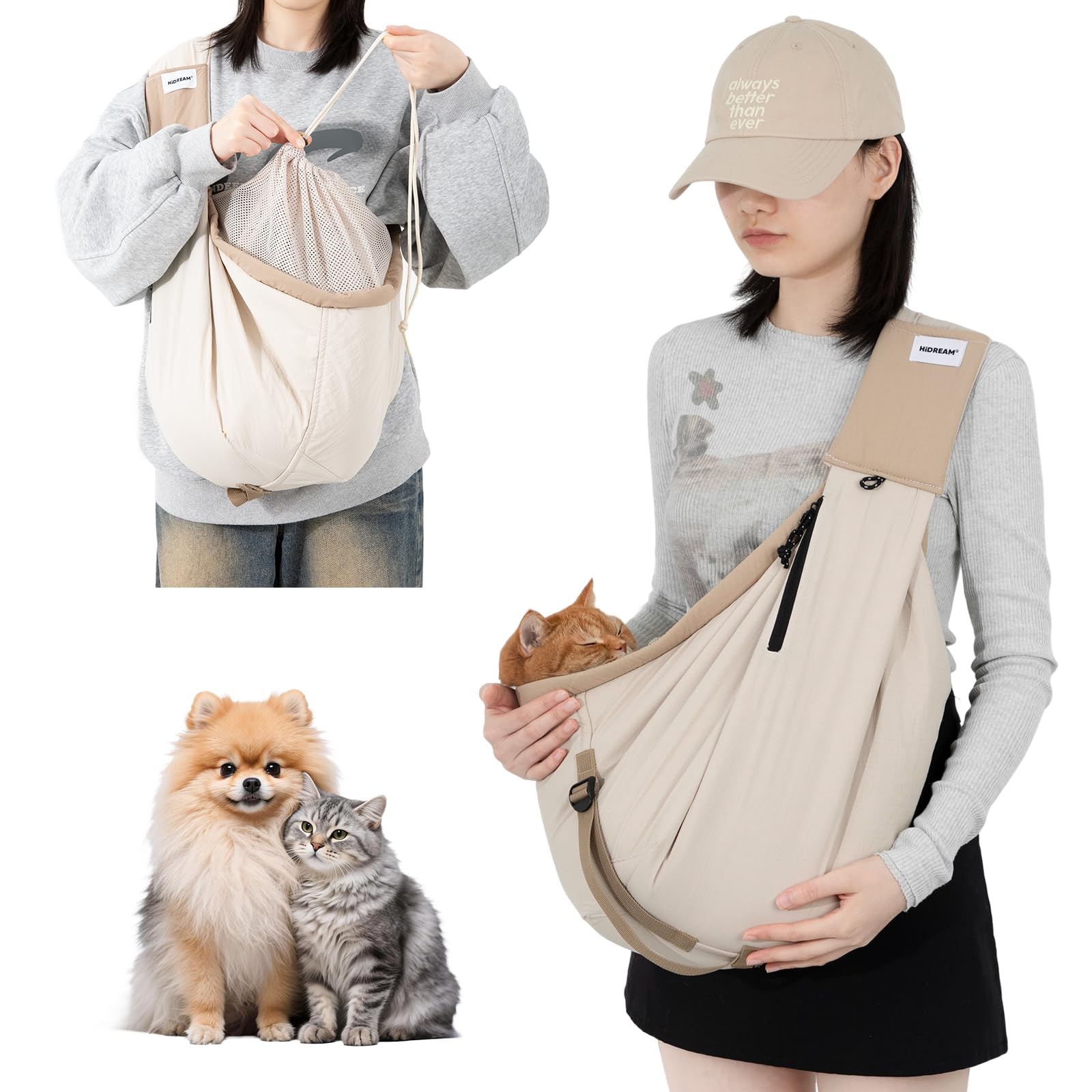 ペットスリング 犬 猫 抱っこ紐 小型犬 キャリーバッグ ペットバッグ 飛び出し…