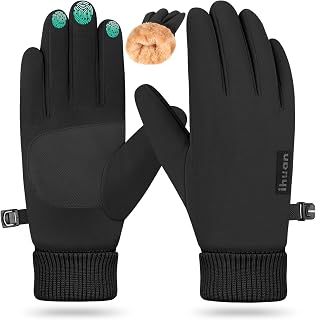 ihuan Winter Waterproof Touchscreen Gloves for Men Women - Windproof Warm Ski Snow Running Cycling Thermal Gloves