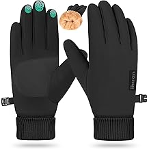 冬季防水手套 寒冷天气 - 雪地滑雪 男士女士防风,温暖的触摸屏保温,适合跑步骑行