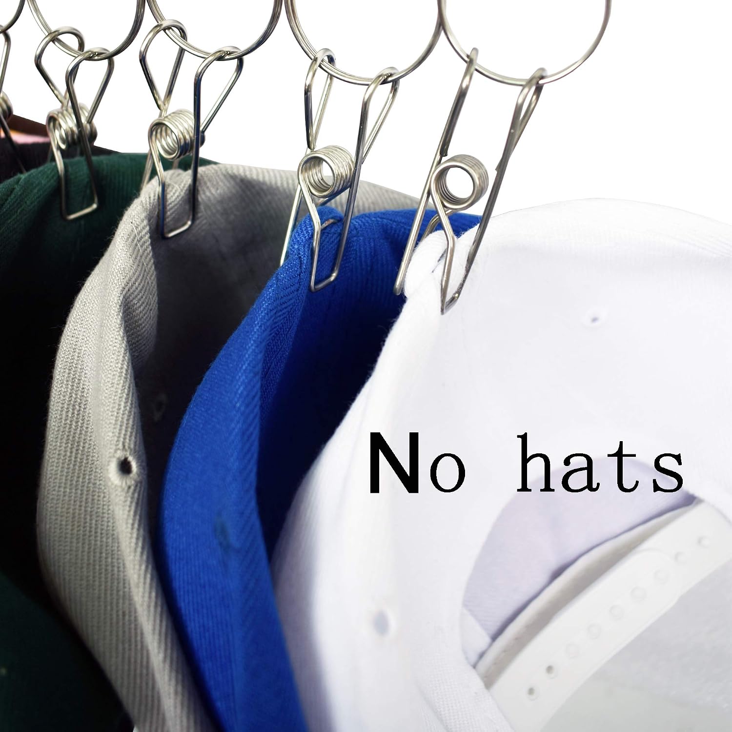 YYST Stainless Steel Cap Organizer Hanger, Hat Holder, Hat Organizer - Change Your Ordinary Hanger to Cap Organizer Hanger,Black