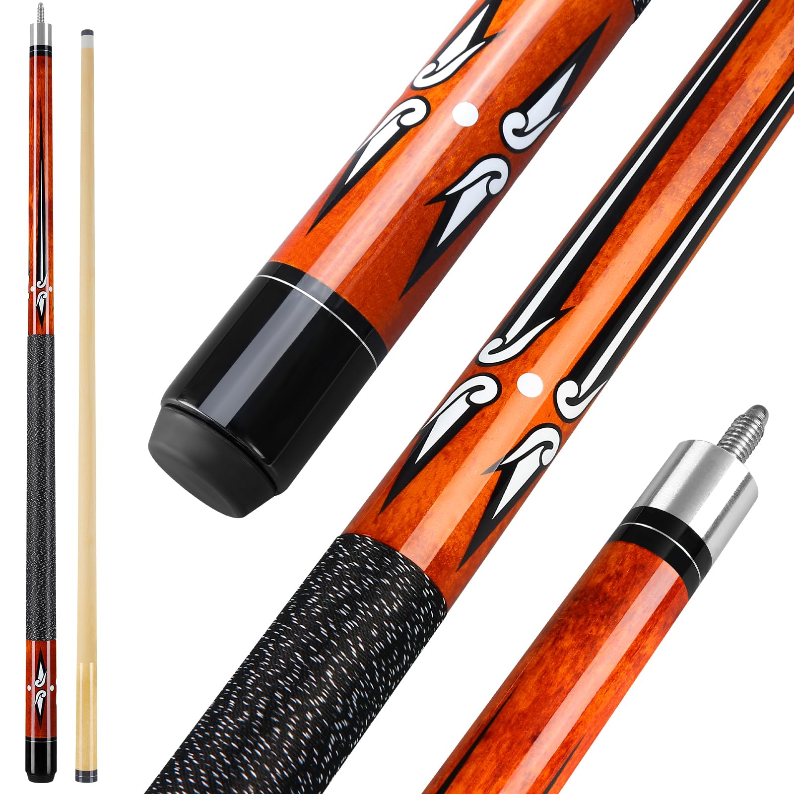 Winucue Billard Queue, 58 Zoll Maple Pool Queue Stick 13mm Spitzen für Professionelle Billardspieler, 18 19 20 21oz Billiard Queue für Bar House Pool Tischsport