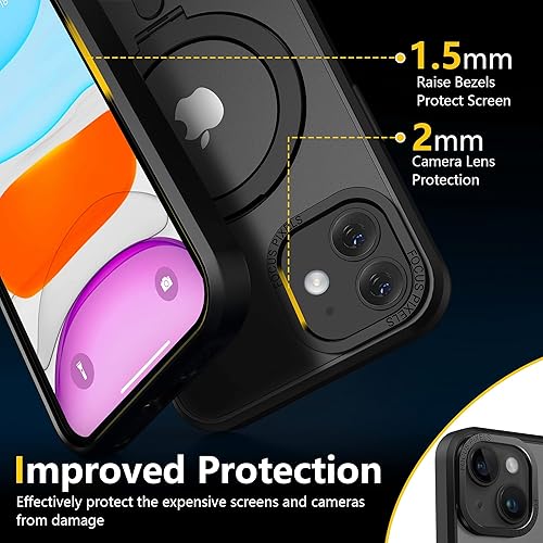 Miniatura 5 de Funda para iPhone 11 Pro Max con soporte magnético invisible compatible con MagSafe translúcida mate iPhone 11 Pro Max funda de 6.5 pulgadas con