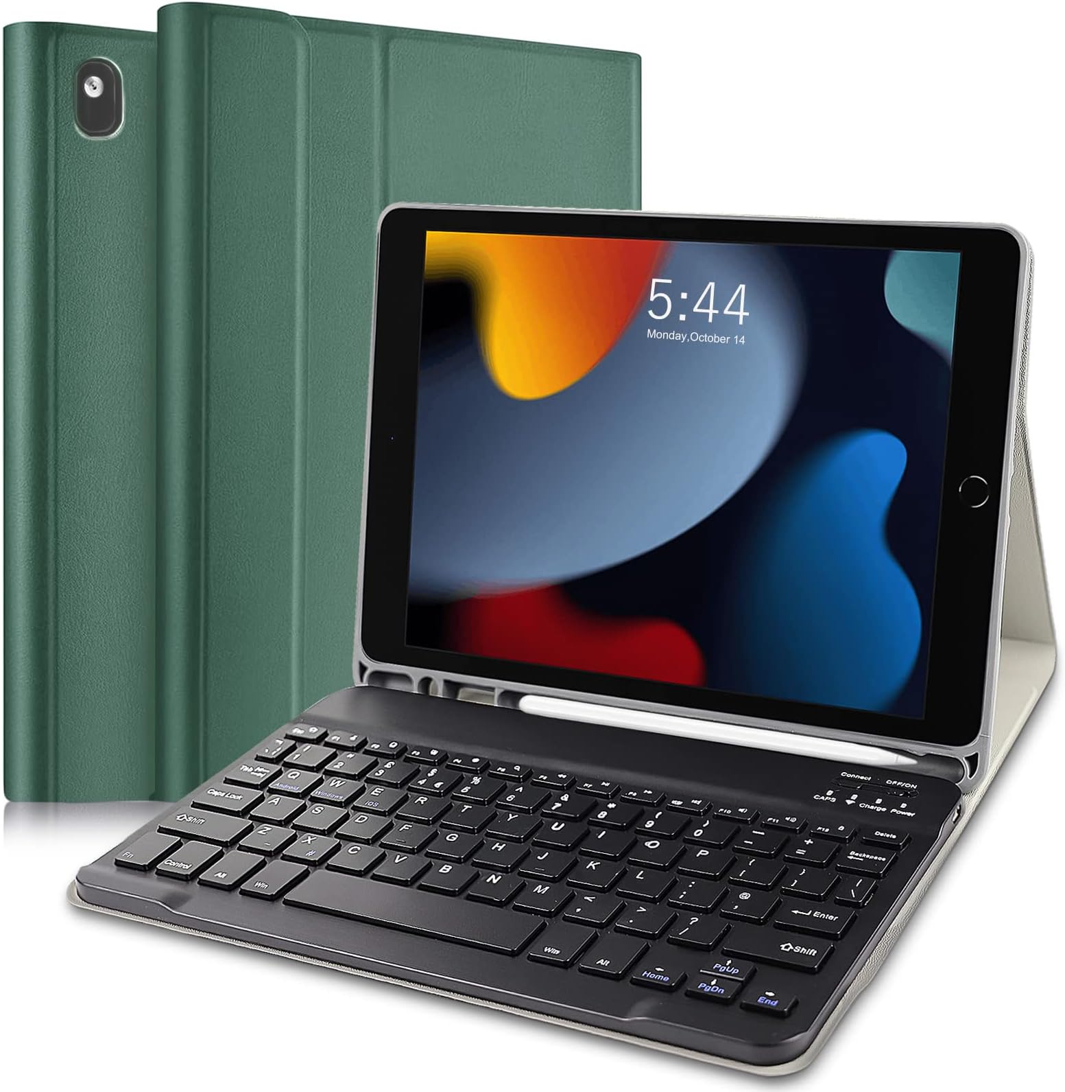 New iPad 10.2 Keyboard Case 9th Generation(2021)/ 8th Gen(2020)/ 7th Gen(2019), Slim Shell Lightweight Smart Case with Magnetically Detachable Wireless Keyboard for iPad Air 3, iPad Pro 10.5 2017