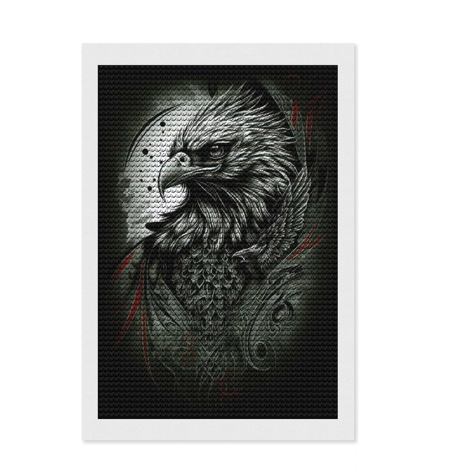 Junmoney Tattoo Art IX Diamond Painting Canvas Set 8"x12", Neat Printed Canvas, Creative Leisure Activity, Cosy Home Accent