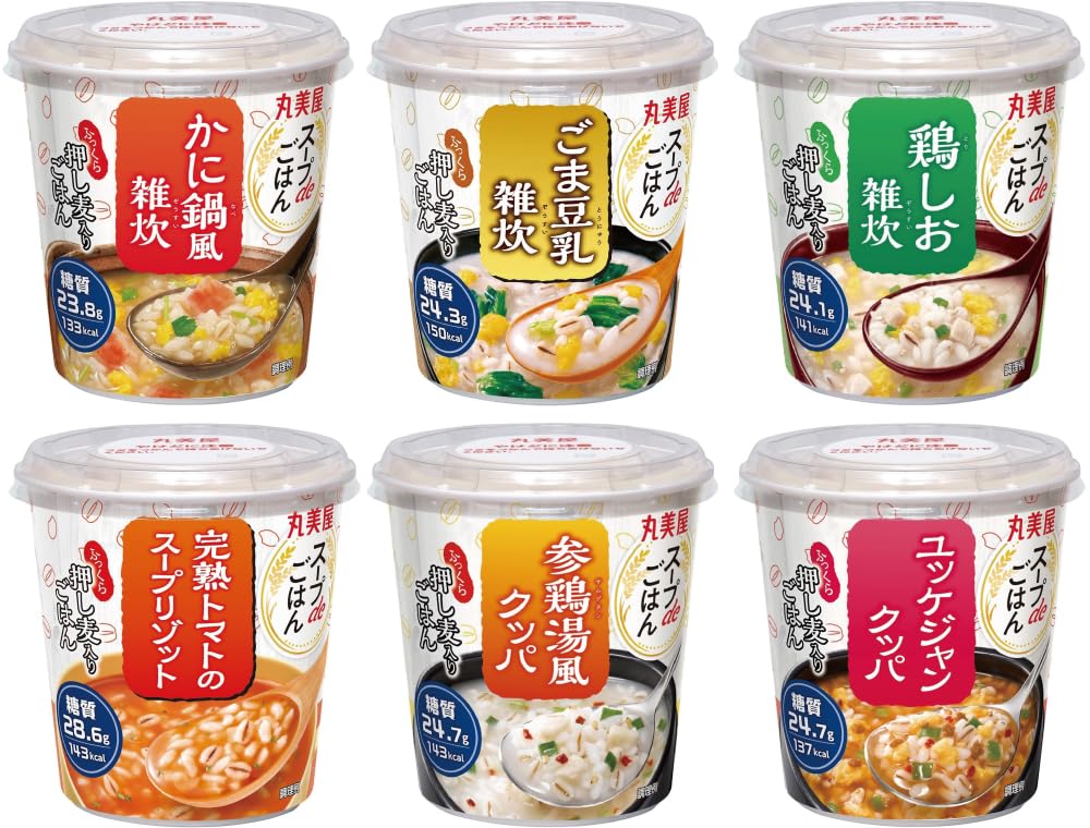Amazon | 丸美屋 スープdeごはん 6種セット 各1個 (ユッケジャンクッパ
