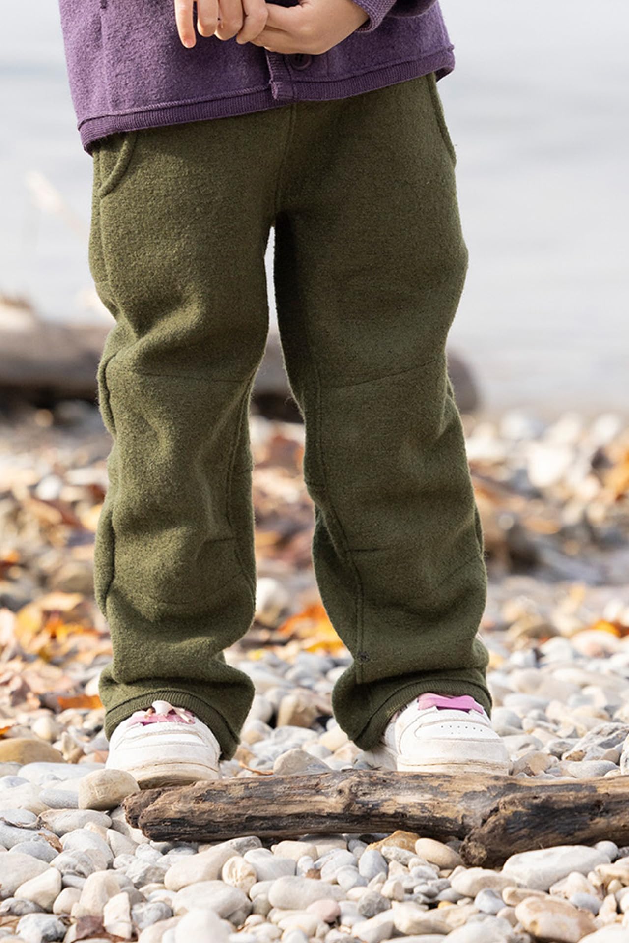 Disana Walk-Hose Kinder - 100% Bio-Merino, Wollwalk – atmungsaktiv & extra warm - Unisex Gr. 86 – 140 - nachhaltig & fair – super robust, mit elastischem Bund - Made in Germany