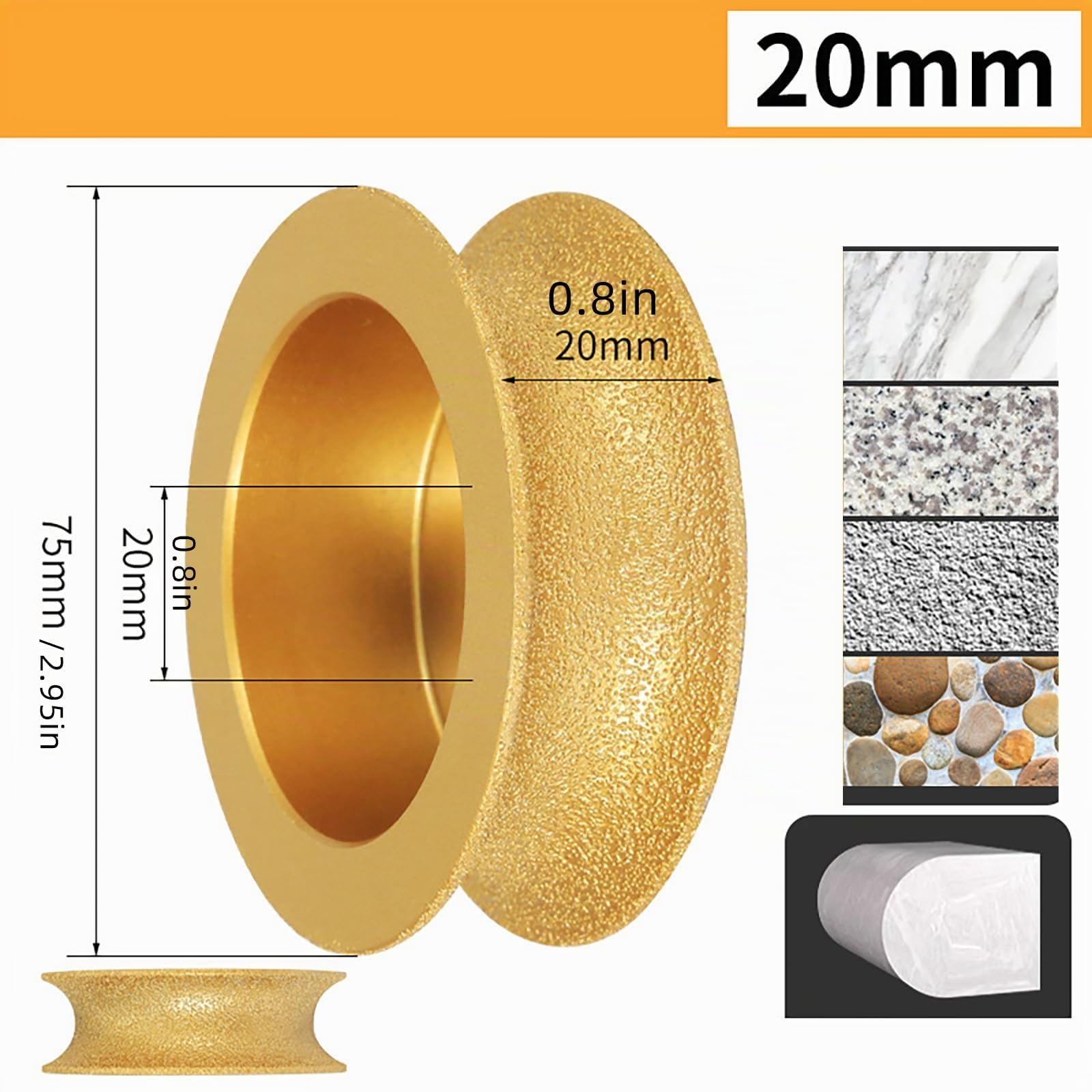 Roue De Polissage Ronde En Diamant Brasé Alésage De 10/15/20/25/30mm Bordure Céramique Pour Carrelage Marbre Granit Meuleuse D'angle Pierre