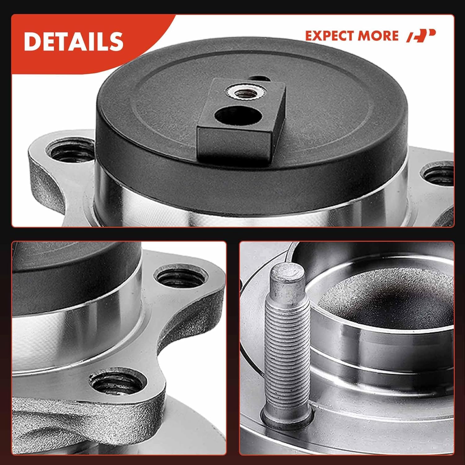 A-Premium 2 x Rear Wheel Bearing and Hub Assembly with 5-Lug Compatible with Ford Edge 2007-2008 & Lincoln MKX 2007-2008, V6 3.5L & FWD Only