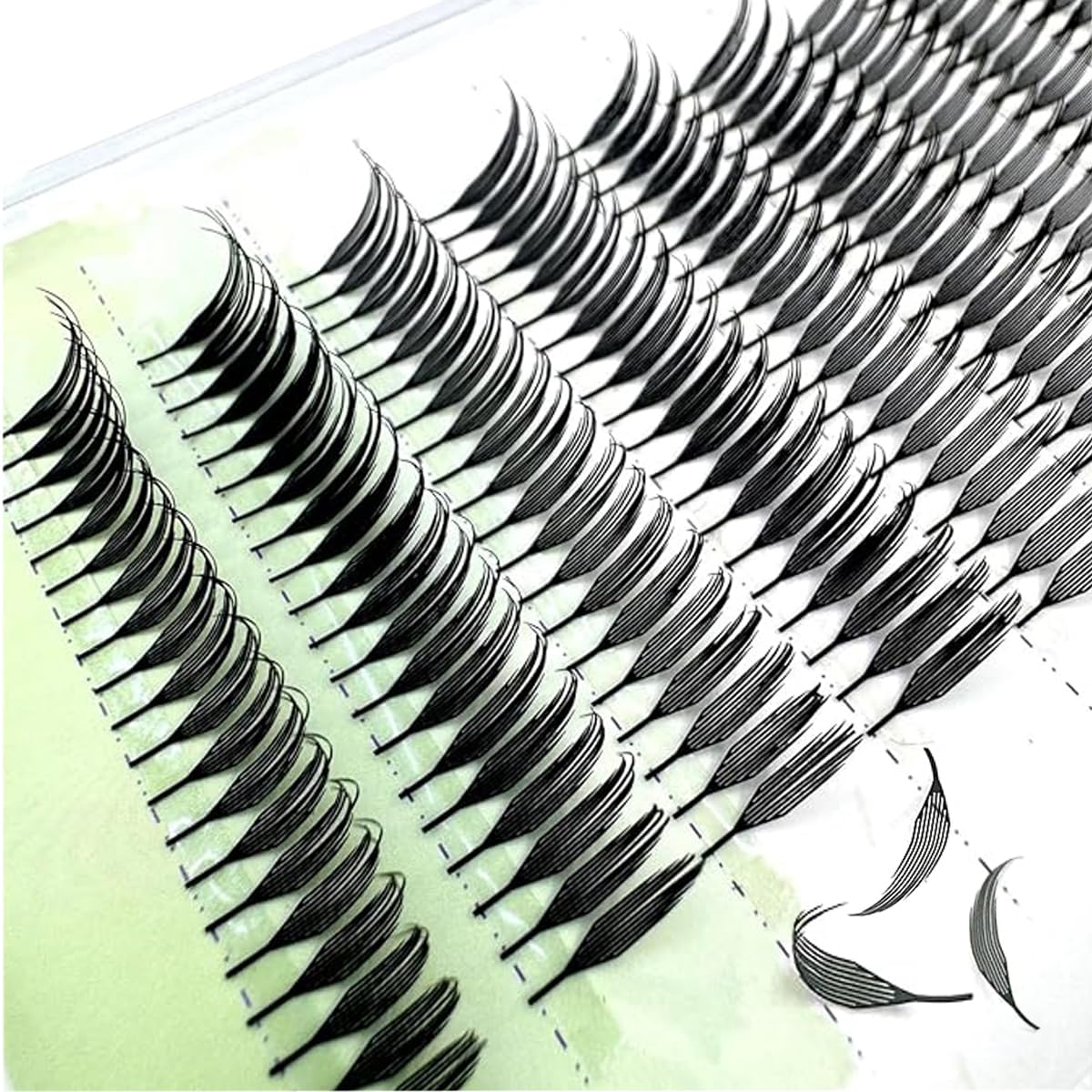 HBZGTLAD Manga Spire Eyelashes Extension Feather Shape Individual Lashes Brazilian Volume Soft Lashes Customized Eyelashes Private Label 0