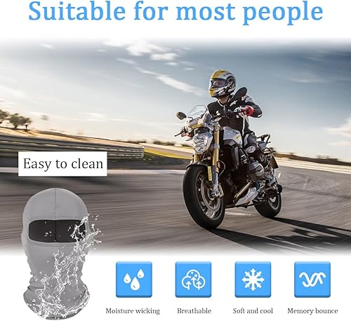 Miniatura 10 de Sylvil Pasamontañas de esquí, protección UV, resistente al viento, máscara facial completa, para hombres y mujeres, transpirable y ligera,