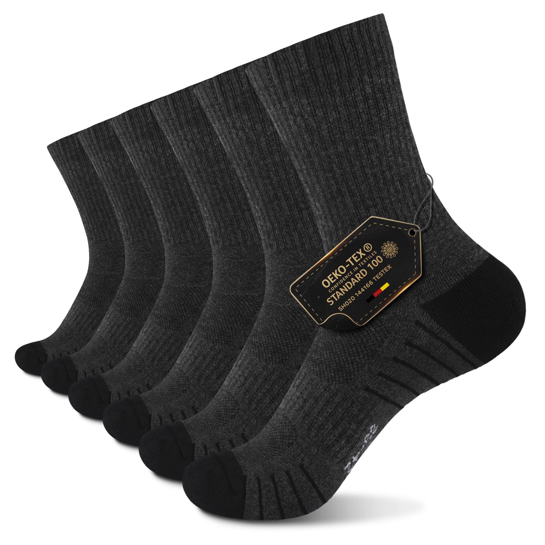 TUUHAW 6/12 Paia Calzini Uomo e Donna Sportivi Lunghe Cotone Sport Calzettoni con Buona Elasticità Alti Socks Calze Traspiranti