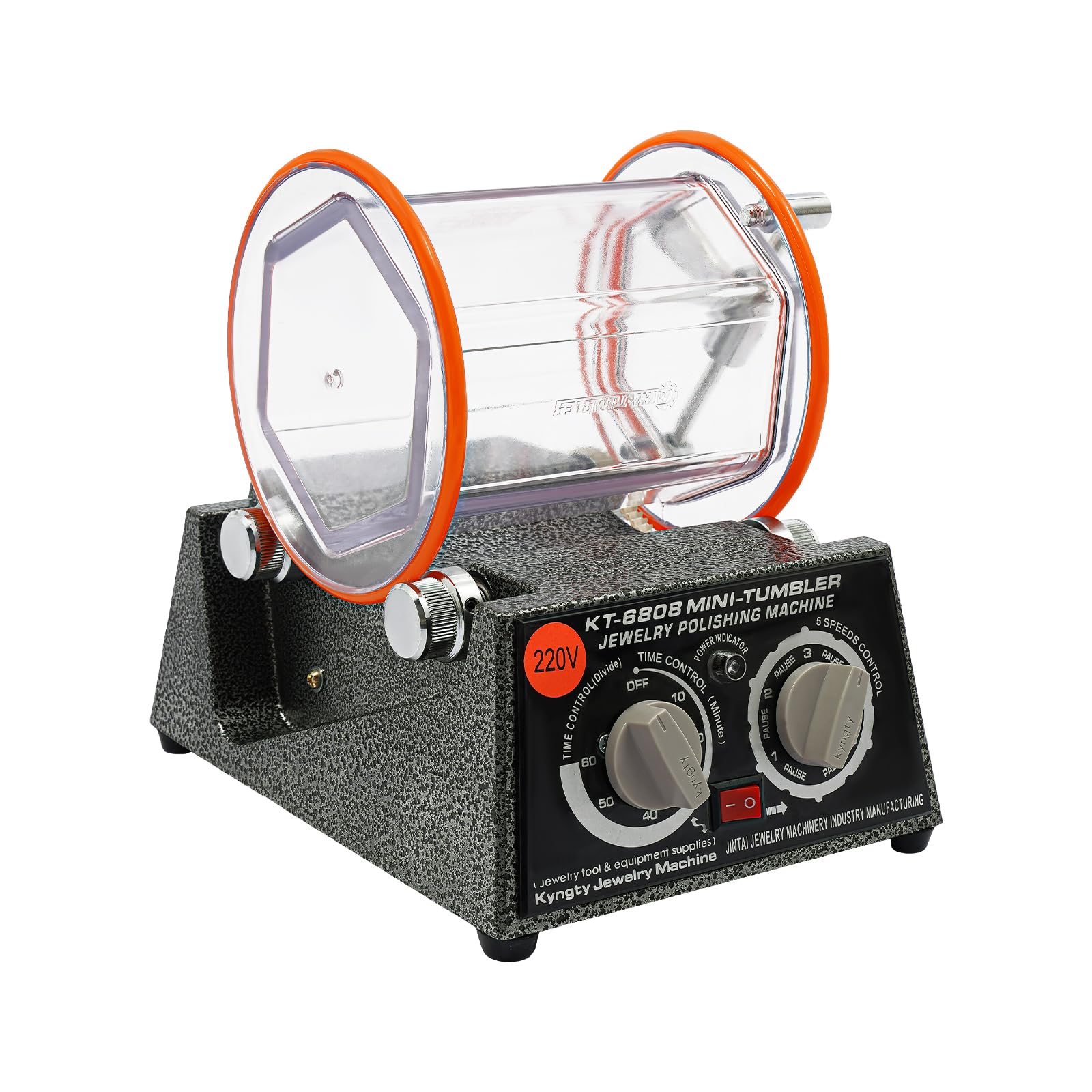 Trowalizator 60 W, bęben polerski do 7 lbs, 5 stopni, bieg do przodu/do