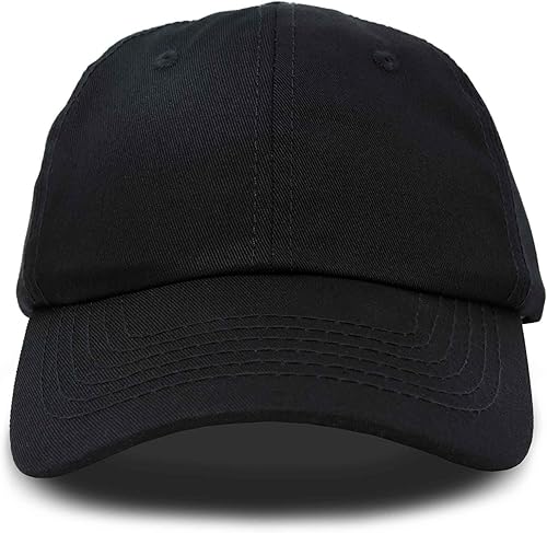 DALIX Gorra de béisbol para papá lisa para hombre mujer algodón ajustable en blanco sin estructurar suave