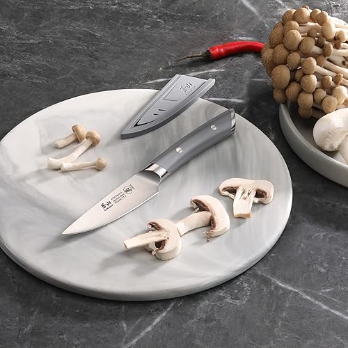 Miniatura 5 de Cangshan HELENA Serie Alemán Acero Forjado 3.5" Cuchillo de Pelar con Funda (Gris)