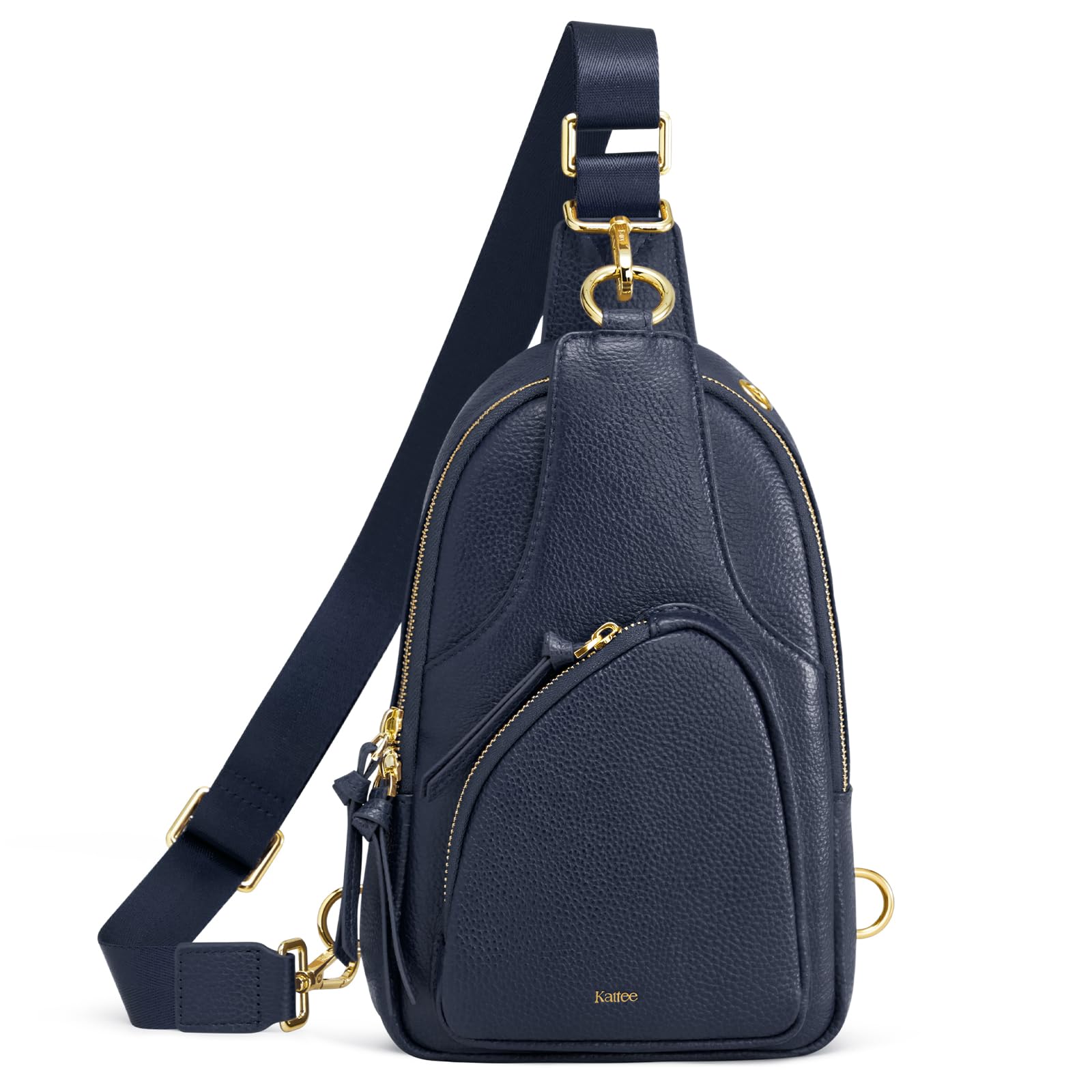 Kattee Sling Bag for Women, Leather Crossbody Bags for Travel, Blue
